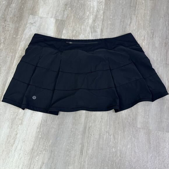 Lululemon Pace Rival Skirt (Regular) In Black Size 14 - Picture 1 of 3
